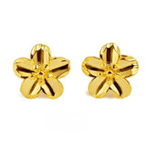 14k Gold Flower Stud Earrings