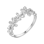 Silver Daisy Flower Ring