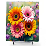 3d Flower Shower Curtain