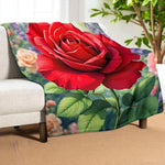 3D Rose Blanket Home Decor