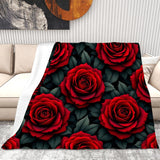 3D Rose Blanket Living Room