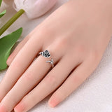 3D Rose Ring on Finger