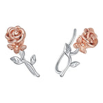 Floral Climber Earrings (Silver)