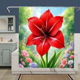 Amaryllis Shower Curtain Home Decor