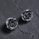 Antique Flower Earrings Close Up View