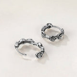 Antique Rose Earrings Side View