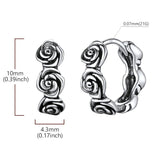 Antique Rose Earrings Size