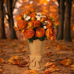 Artificial Autumn Rose Bouquet