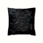 Black Flower Pillow