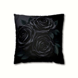 Black Flower Pillow