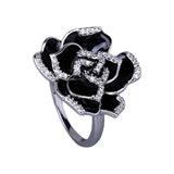 Black Flower Ring
