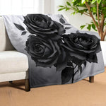 Black Rose Blanket Home Decor