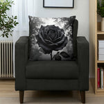 Black Rose Pillow Home Decor