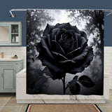 Black Rose Shower Curtain Home Decor