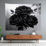 Black Rose Tapestry Home Decor
