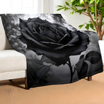 Black Rose Throw Blanket Home Decor