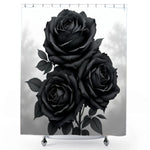 Black and White Rose Shower Curtain