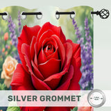 Blackout Rose Curtains Eyelet