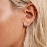 Blossom Earrings on Ear