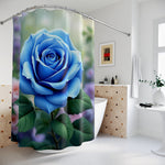 Blue Flower Shower Curtain
