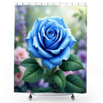 Blue Flower Shower Curtain