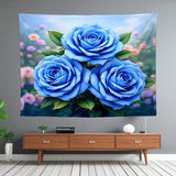 Blue Flower Tapestry Home Decor