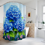 Blue Hydrangea Shower Curtain