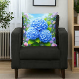 Blue Hydrangea Pillow Home Decor
