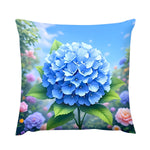 Blue Hydrangea Throw Pillow