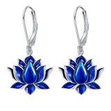 Blue Lotus Earrings