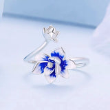 Blue Lotus Ring Top View