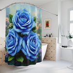 Blue Rose Shower Curtain