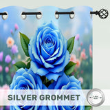 Blue Rose Curtains Eyelet