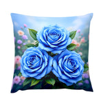 Blue Rose Pillow