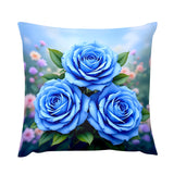 Blue Rose Pillow