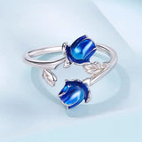 Blue Rose Rings
