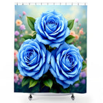 Blue Rose Shower Curtain