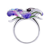 Butterfly Flower Ring Side View