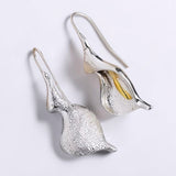 Calla Lily Drop Earrings Back View