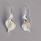 Calla Lily Drop Earrings Front View