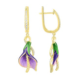 Calla Lily Earrings Side View