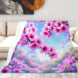 Cherry Blossom Blanket Living Room 