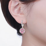 Cherry Blossom Hoop Earring