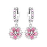 Cherry Blossom Hoop Earrings