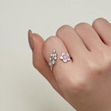 Cherry Blossom Ring on Finger