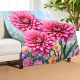 Chrysanthemum Throw Blanket Home Decor