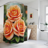 Orange Flower Shower Curtain