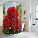 Rose Print Shower Curtain