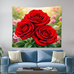 Red Flower Tapestry