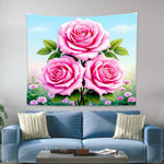 Pink Rose Tapestry